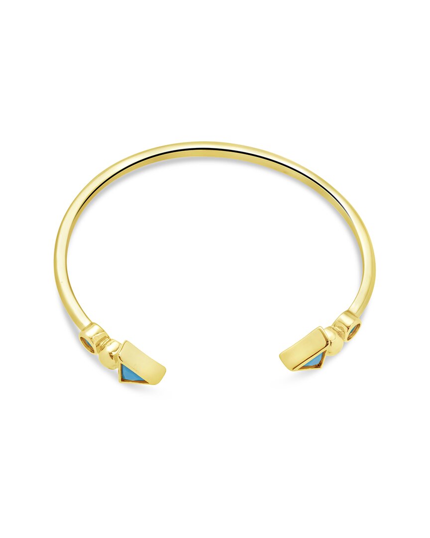Sterling Forever Kalena Turquoise Open Cuff Bracelet