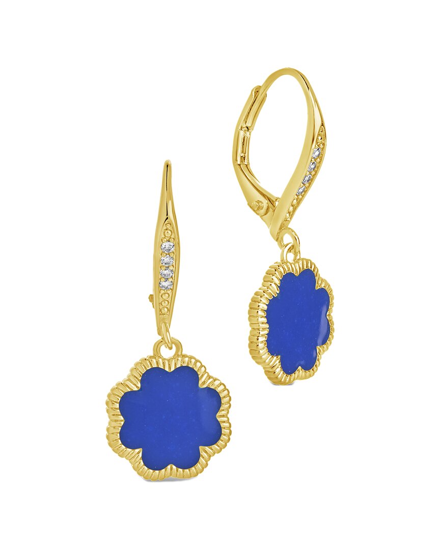 Sterling Forever Rose Petal Short Drop Earrings