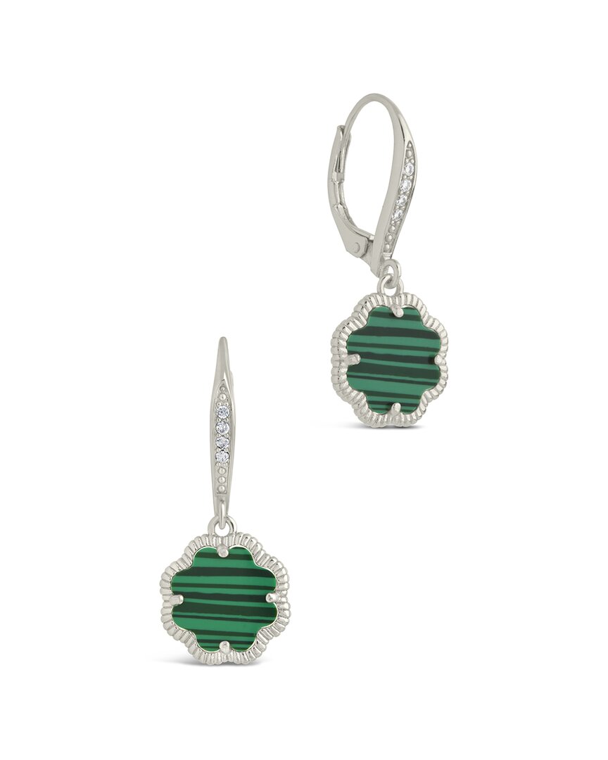 Sterling Forever Rose Petal Short Drop Earrings