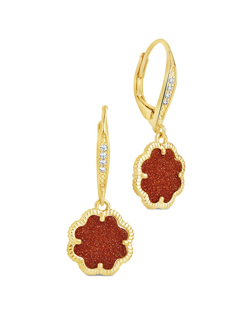 Sterling Forever Rose Petal Short Drop Earrings