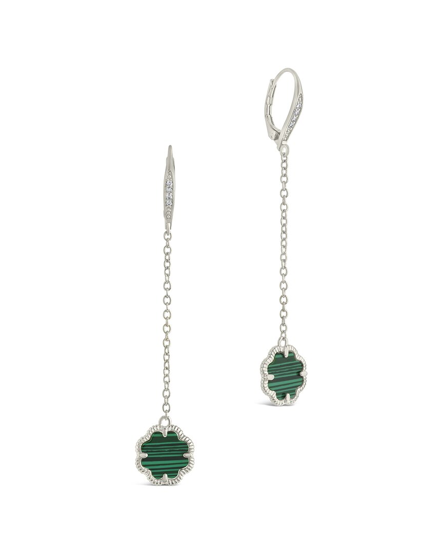 Sterling Forever Rose Petal Long Drop Earrings
