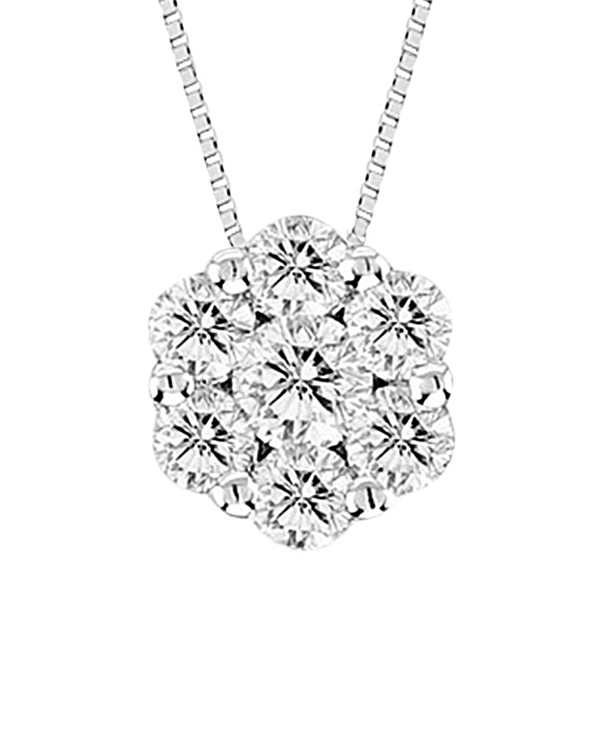 Suzy Levian 14k 0.50 Ct. Tw. Diamond Cluster Necklace
