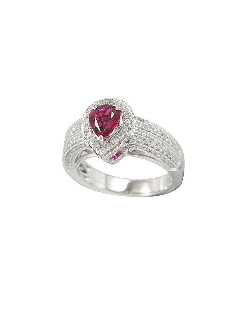 Suzy Levian 14k 1.79 Ct. Tw. Diamond & Ruby Ring