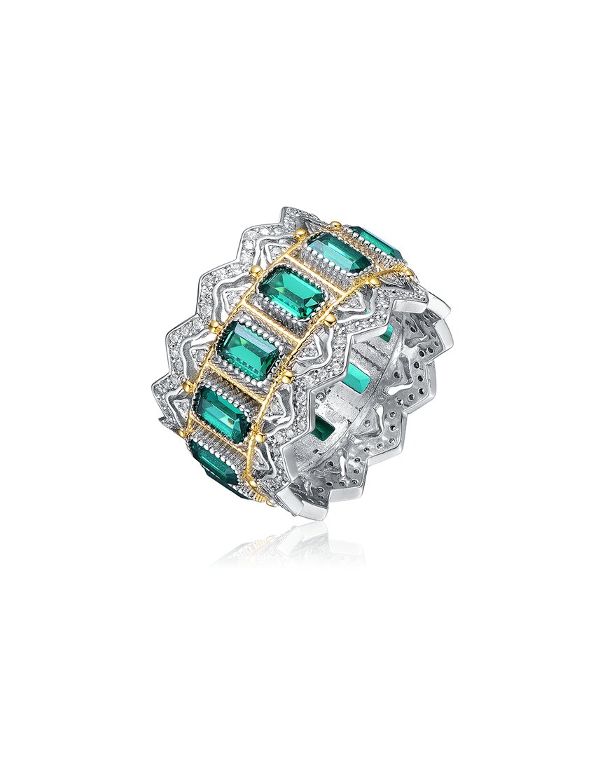 Genevive Two-tone Plated Cz Ring