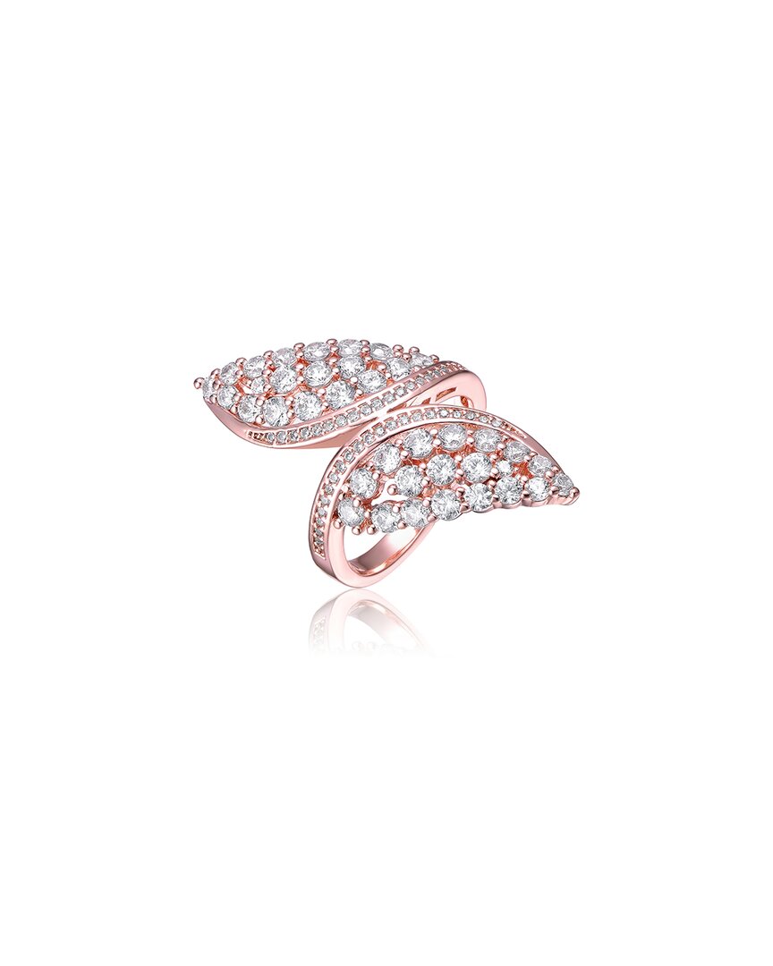 Genevive 18k Rose Gold Plated Cz Ring