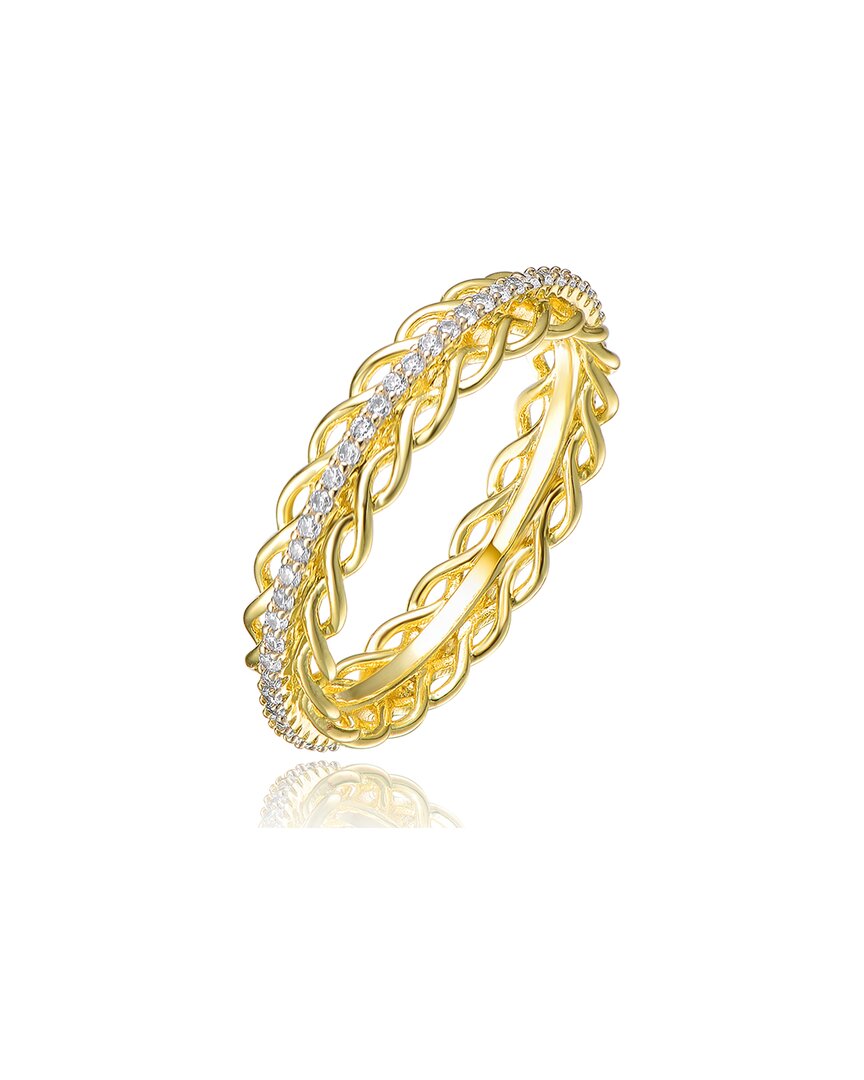 Genevive 14k Plated Cz Eternity Ring