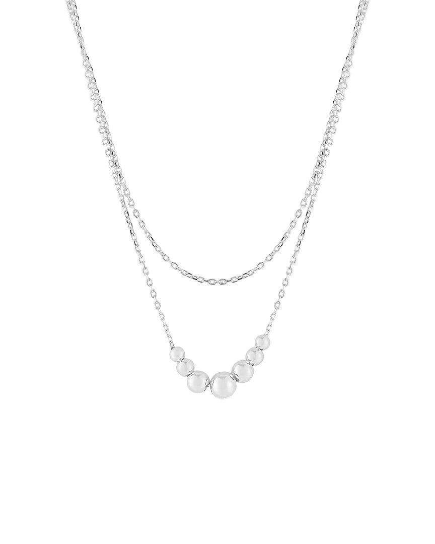 SPHERA MILANO SPHERA MILANO SILVER LAYERED NECKLACE