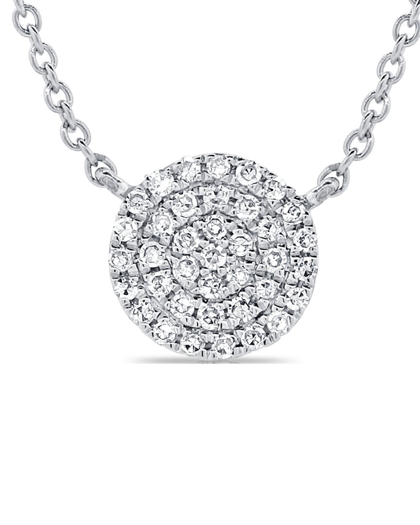 Sabrina Designs 14k 0.29 Ct. Tw. Diamond Disc Necklace