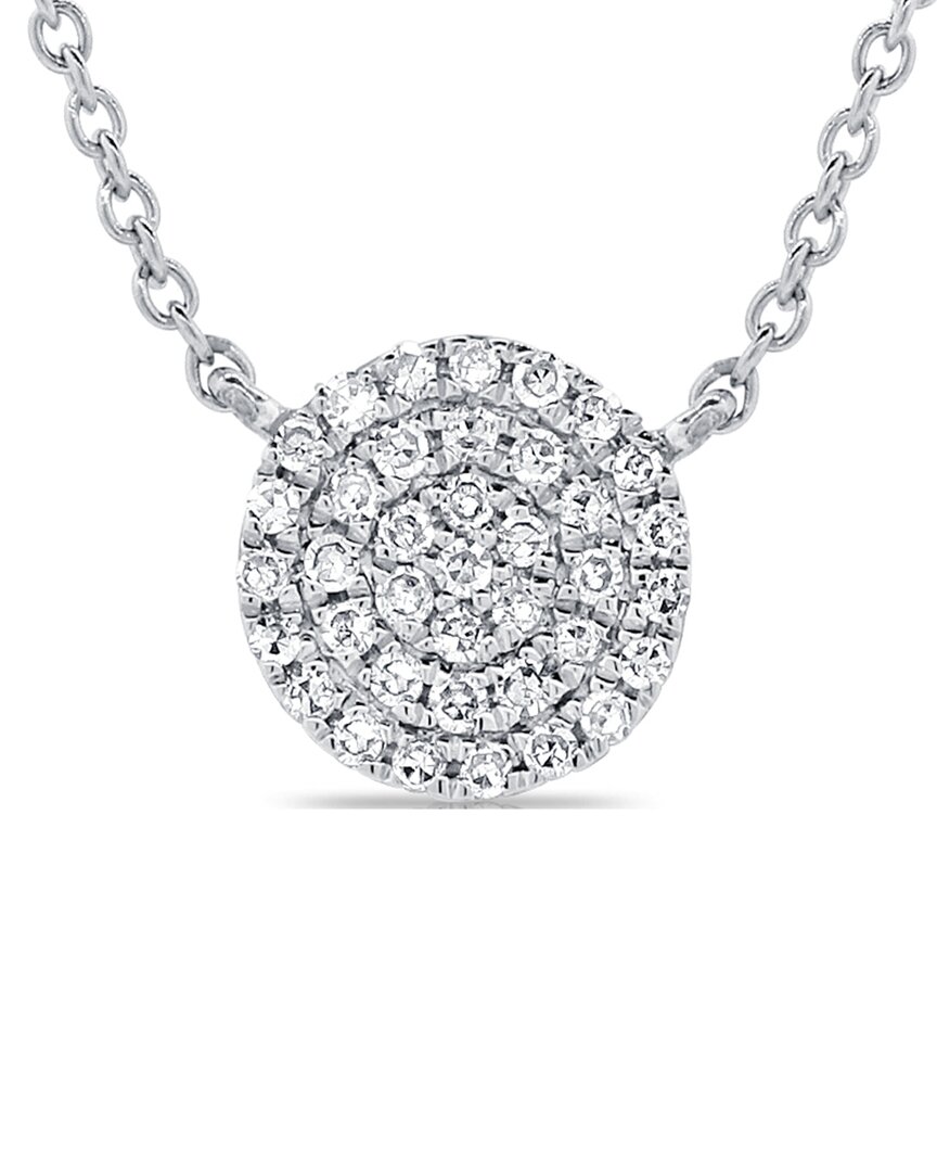 Sabrina Designs 14k 0.29 Ct. Tw. Diamond Disc Necklace