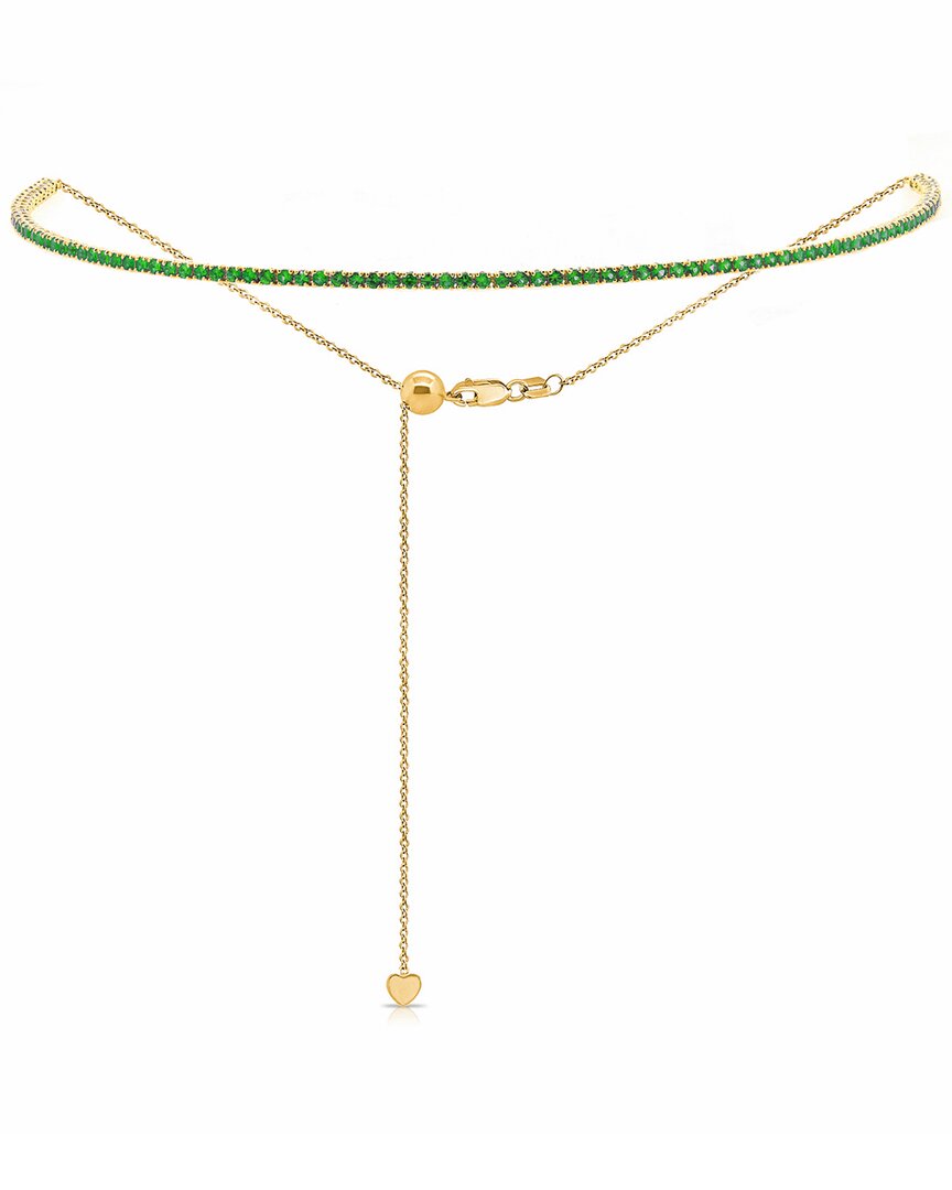 Sabrina Designs 14k 1.67 Ct. Tw. Emerald Choker Necklace In Green