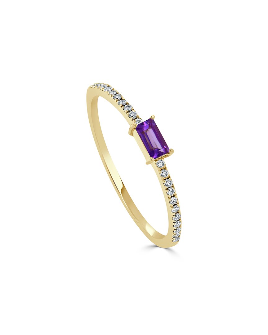 Sabrina Designs 14k 0.25 Ct. Tw. Diamond & Amethyst Ring