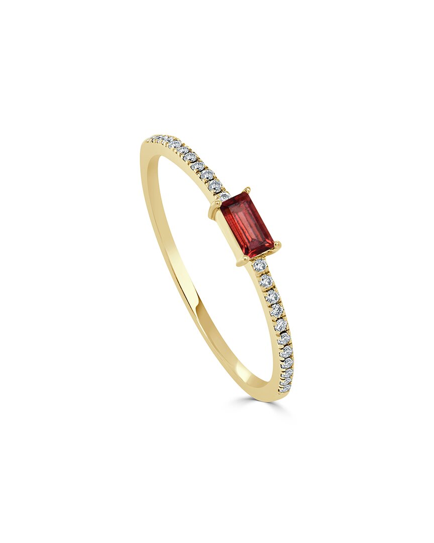 Sabrina Designs 14k 0.25 Ct. Tw. Diamond & Garnet Ring