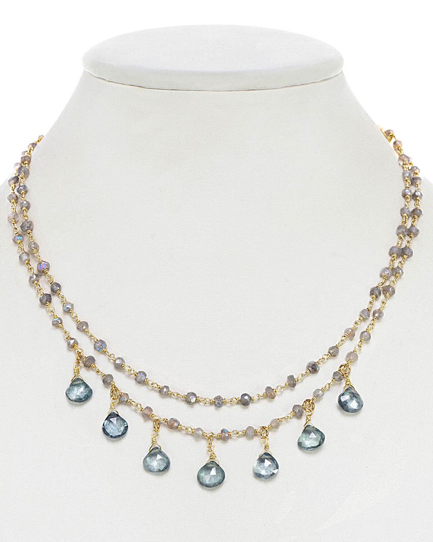 Rachel Reinhardt 14k Over Silver Gemstone Necklace