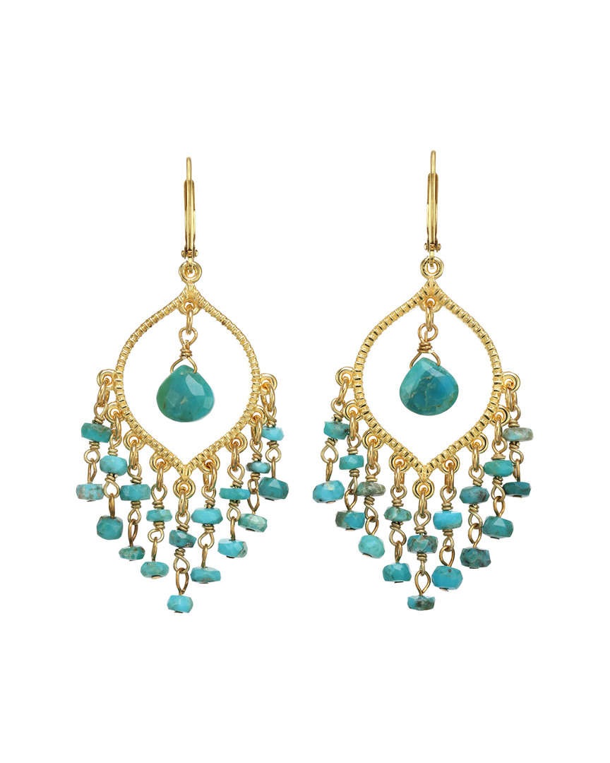 Rachel Reinhardt 14k Over Silver Turquoise Earrings