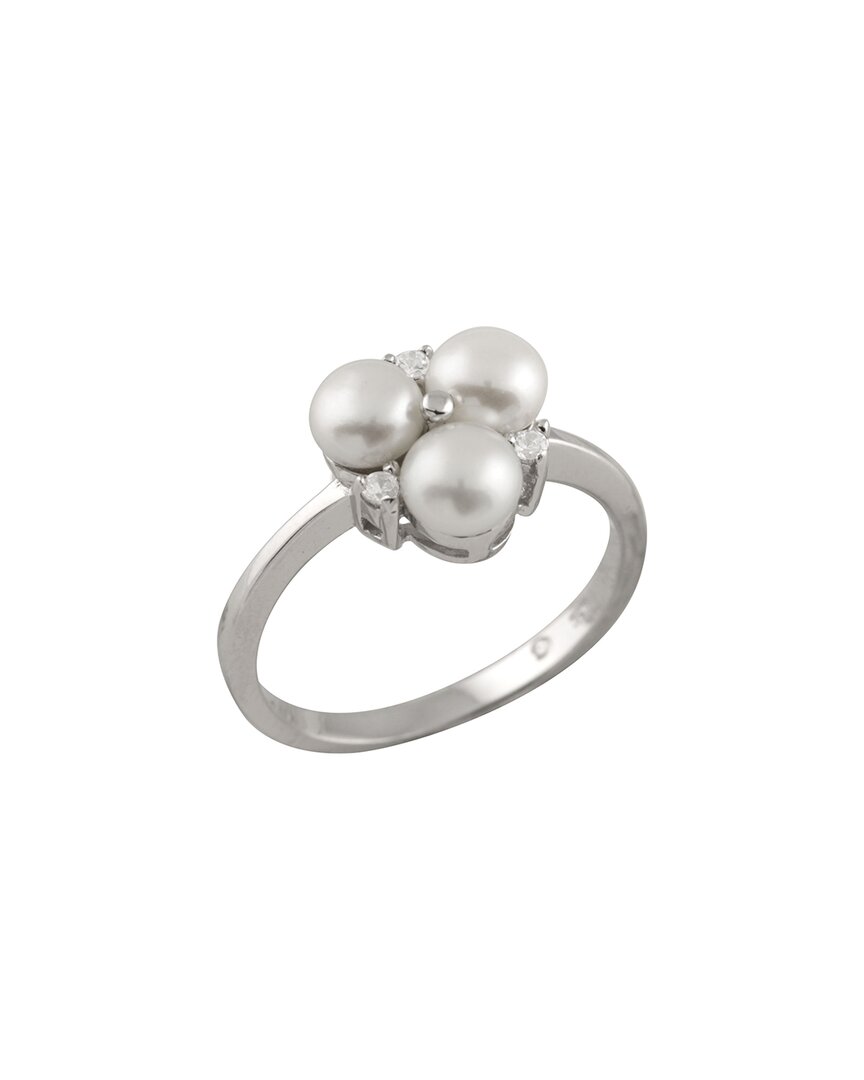Splendid Pearls Silver 5-5.5mm Pearl Ring