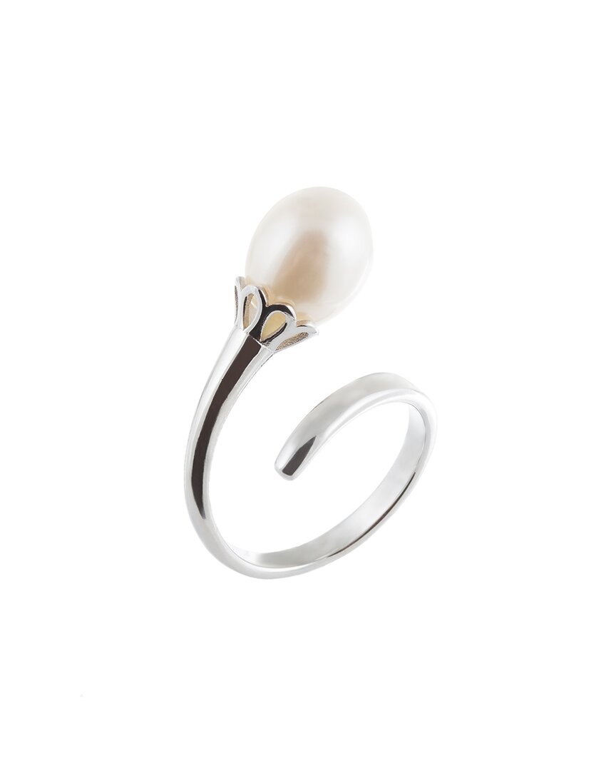 Splendid Pearls Silver 9-9.5mm Pearl Ring