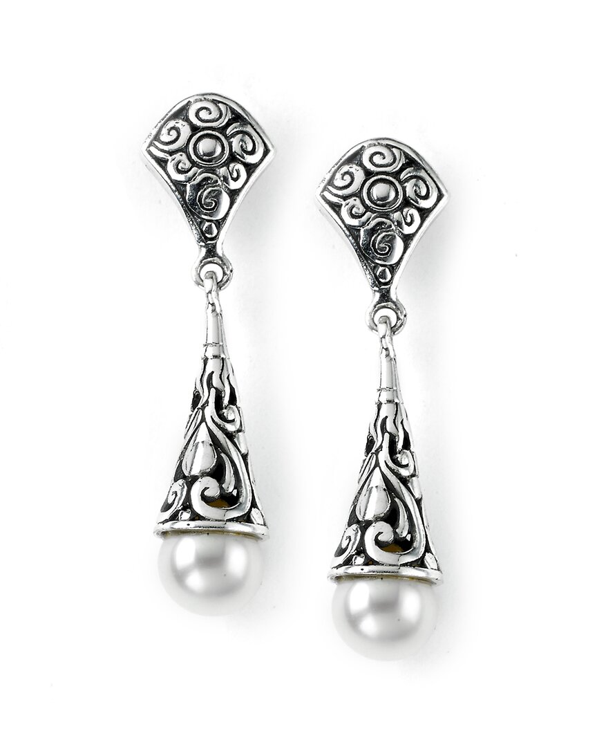 Samuel B. Silver Pearl Cone Earrings