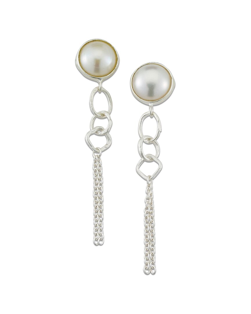 Shop Samuel B. Silver 10mm Pearl Drop Earrings