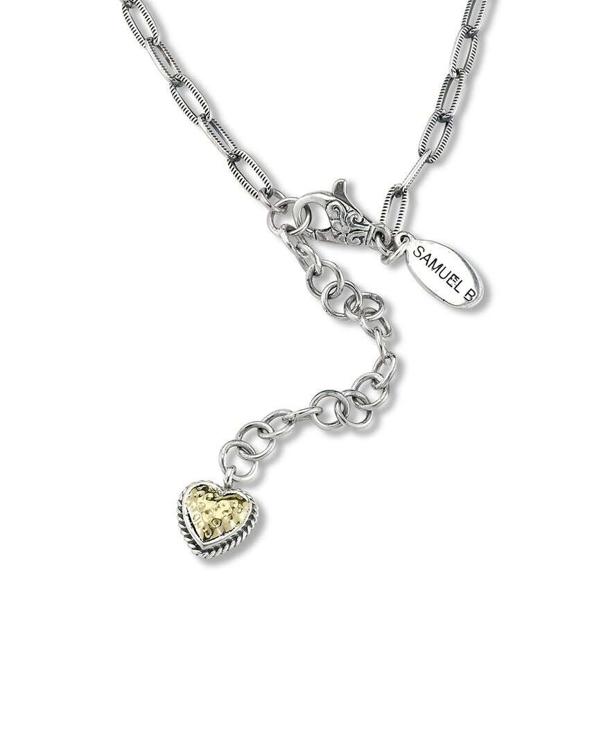 Samuel B. Silver Heart Charm Necklace