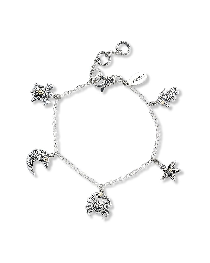 Samuel B. Silver Sealife Charm Bracelet
