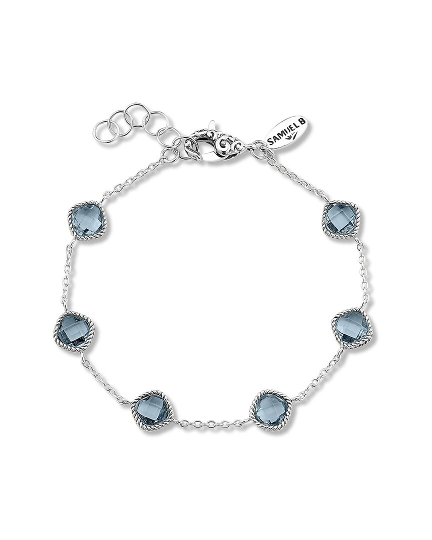 Samuel B. Silver Blue Topaz Briolette Bracelet