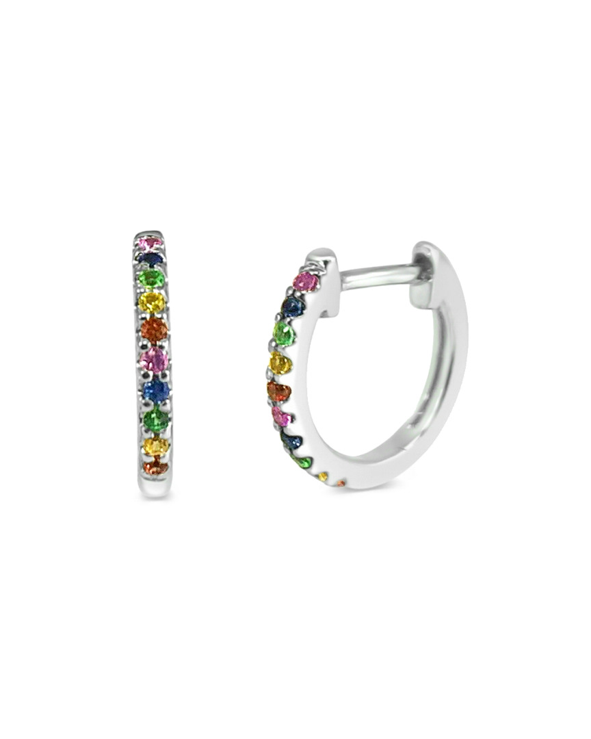 Sabrina Designs 14k .16 Ct. Tw. Sapphire Rainbow Huggie Hoops