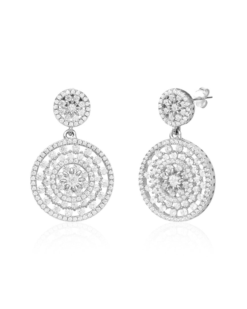 Gabi Rielle Merry & Bright Silver Cz Cluster Earrings