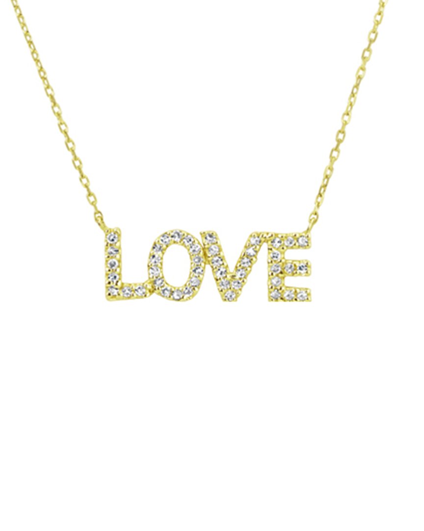 Meira T 14k 0.11 Ct. Tw. Diamond Love Necklace
