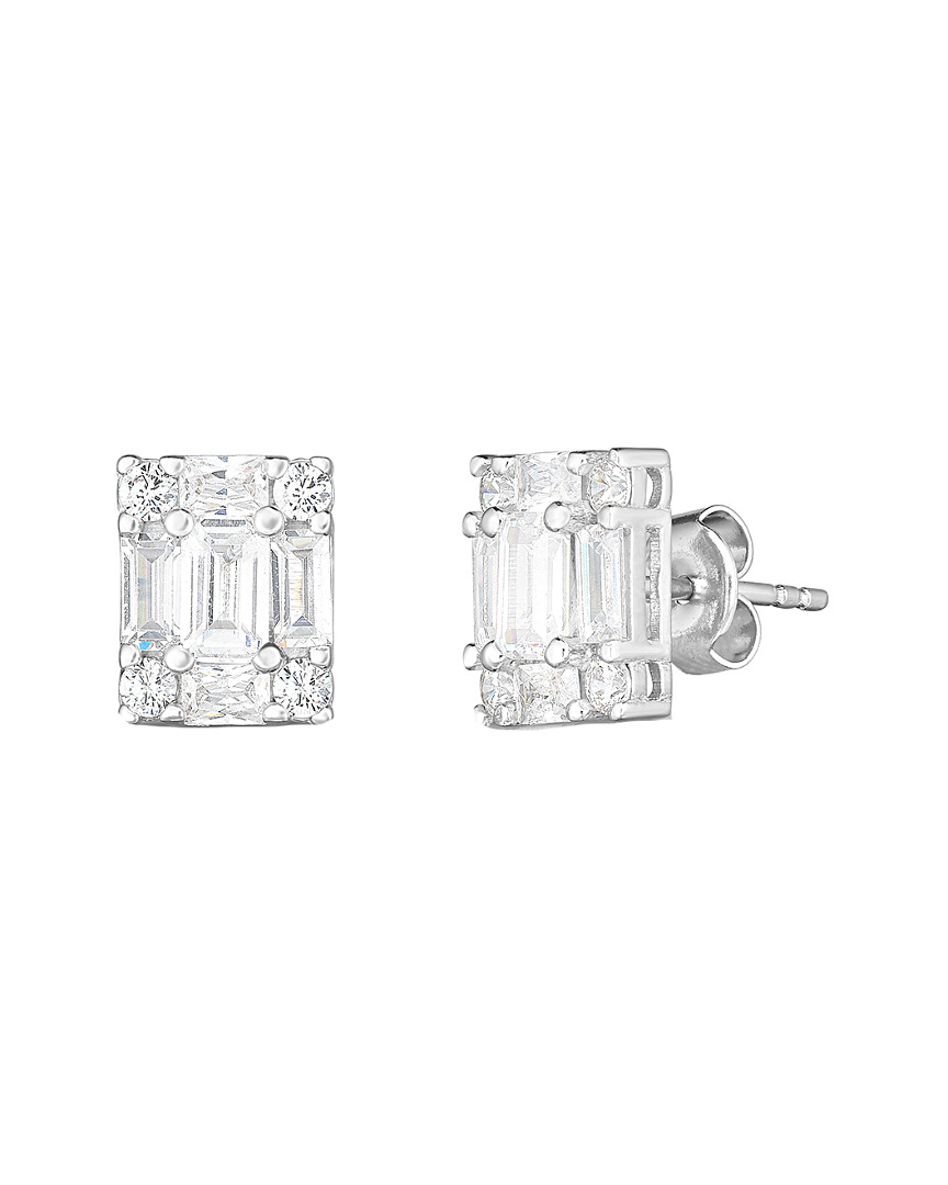 Shop Sphera Milano 18k Over Silver Cz Studs