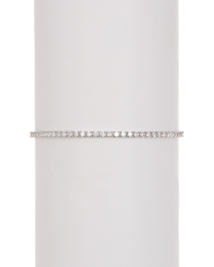 Adornia Silver Crystal Lariat Bracelet