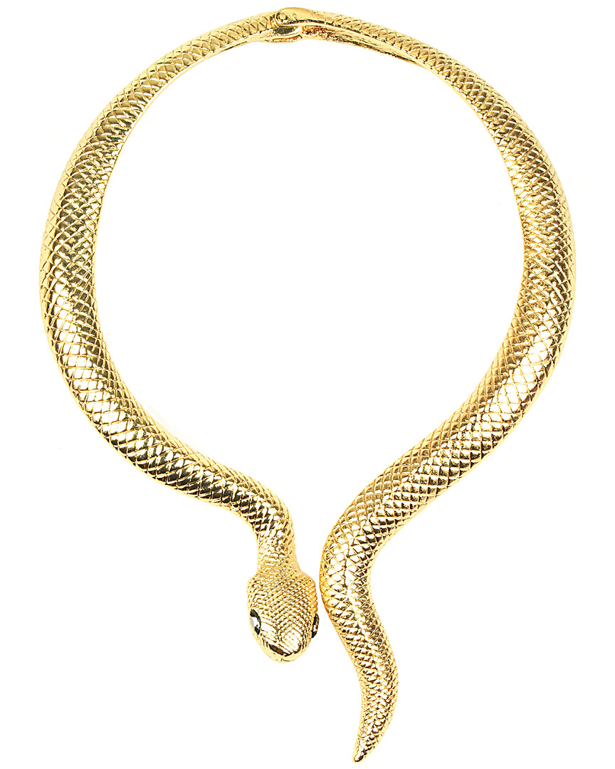 Eye Candy La Golden Snake Statement Necklace