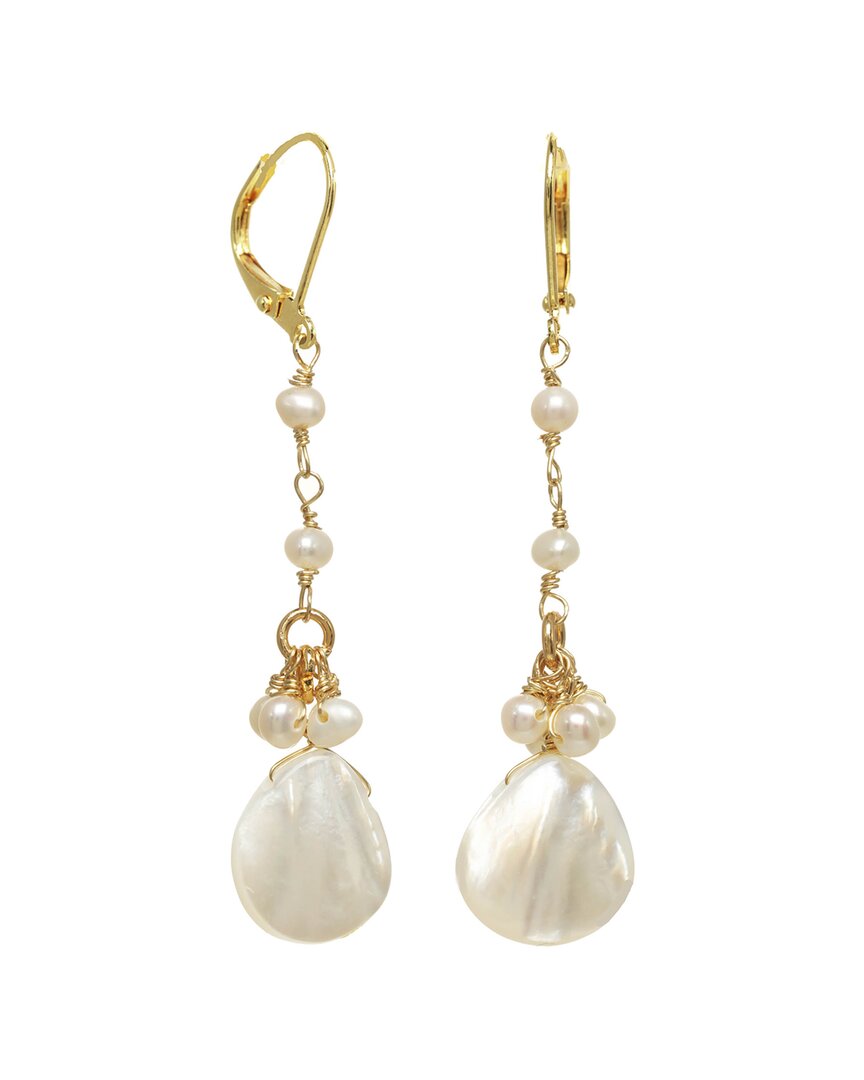 Rachel Reinhardt 14k Over Silver 3mm-10mm Pearl Linear Earrings