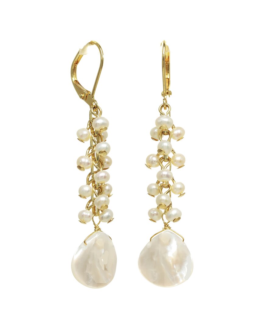 Shop Rachel Reinhardt 14k Over Silver 4mm-10mm Pearl Linear Earrings