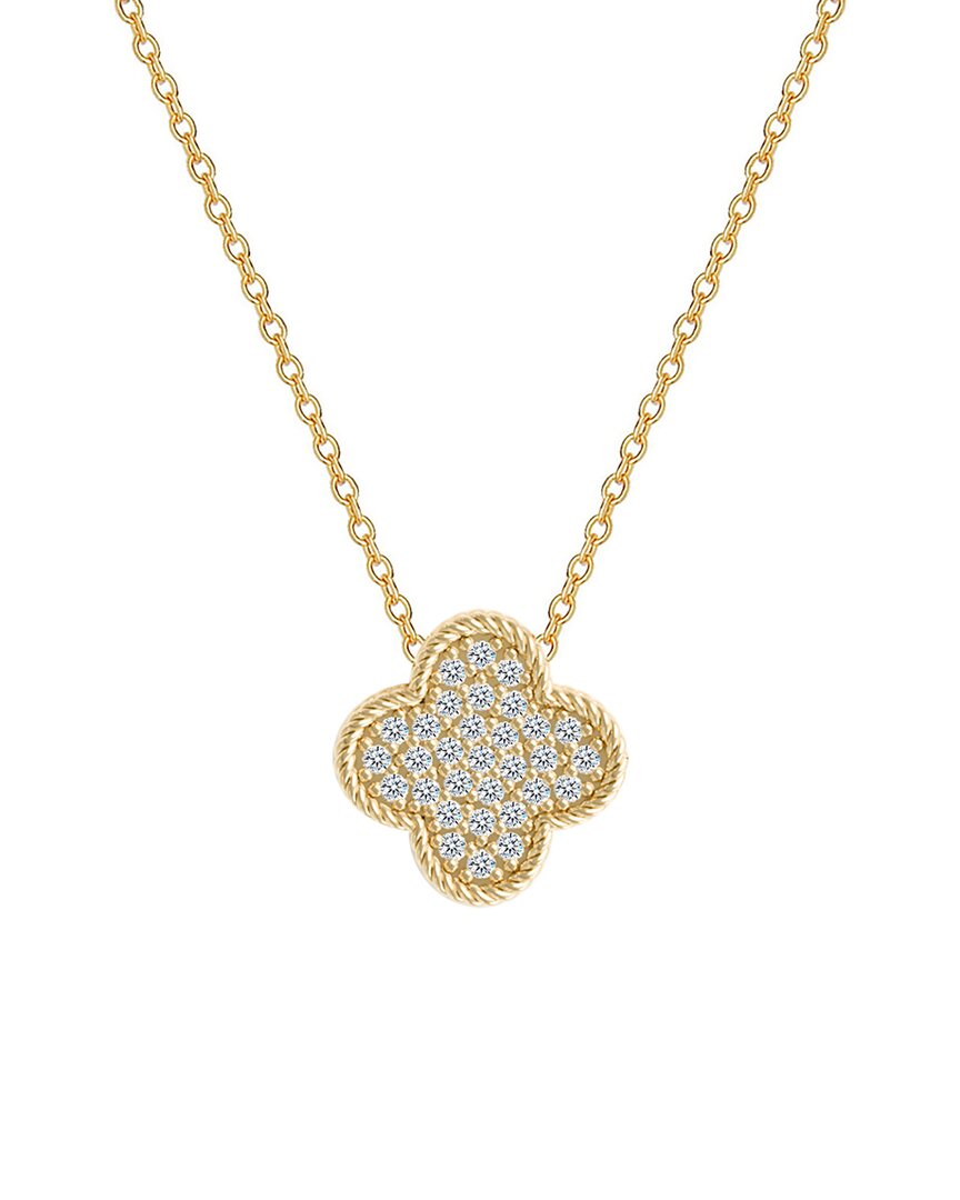Gabi Rielle 14k Over Silver Cz Sparkling Necklace