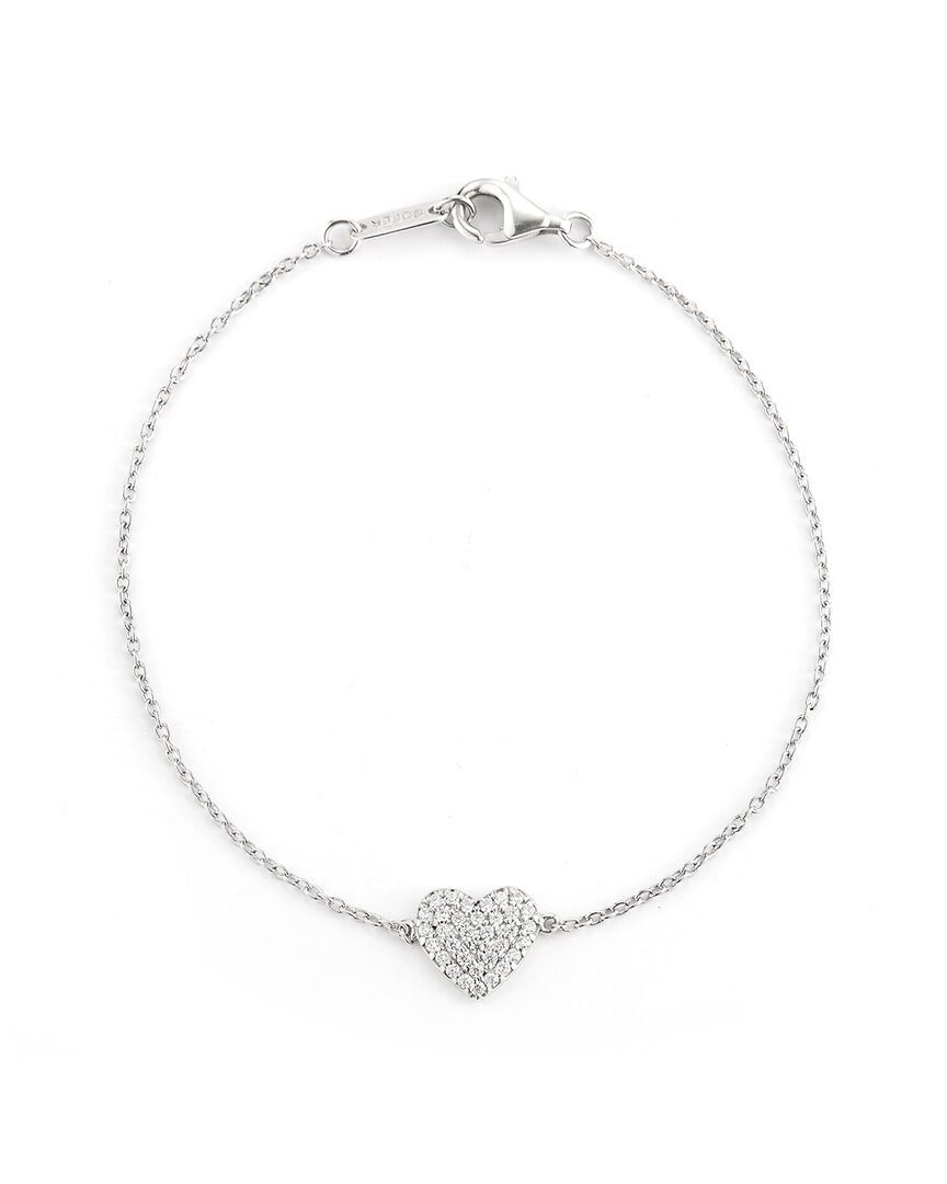 Nephora 14k 0.19 Ct. Tw. Diamond Heart Bracelet