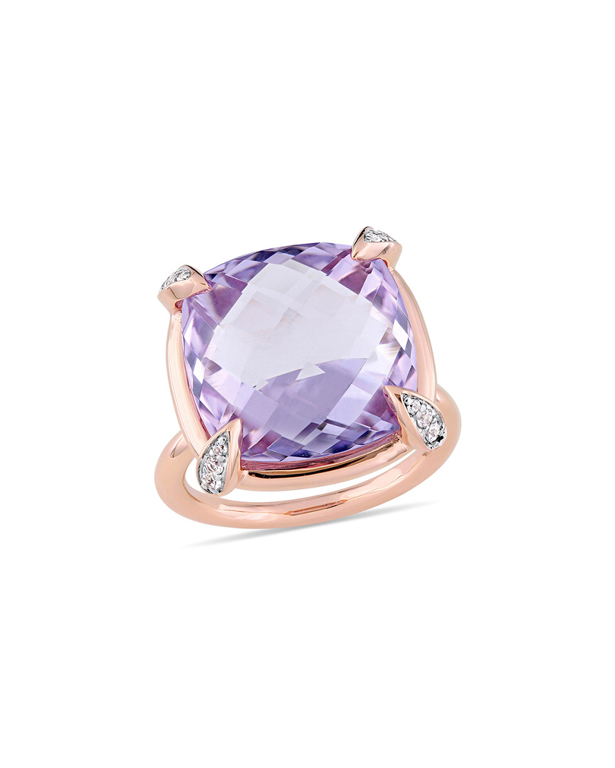 Diamond Select Cuts 14k Rose Gold 15.13 Ct. Tw. Gemstone Ring
