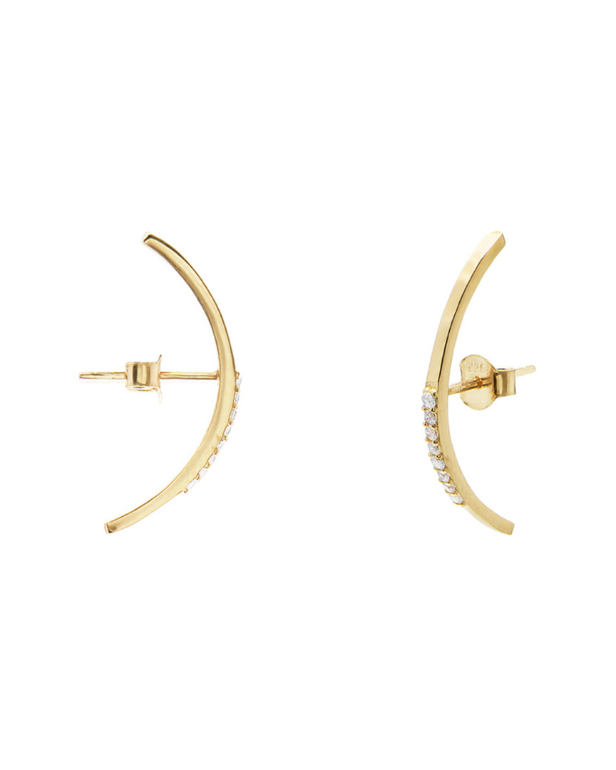 Gabi Rielle Gold Over Silver Cz Earrings