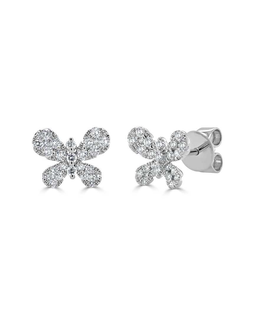 Sabrina Designs 14k 0.46 Ct. Tw. Diamond Butterfly Studs In White