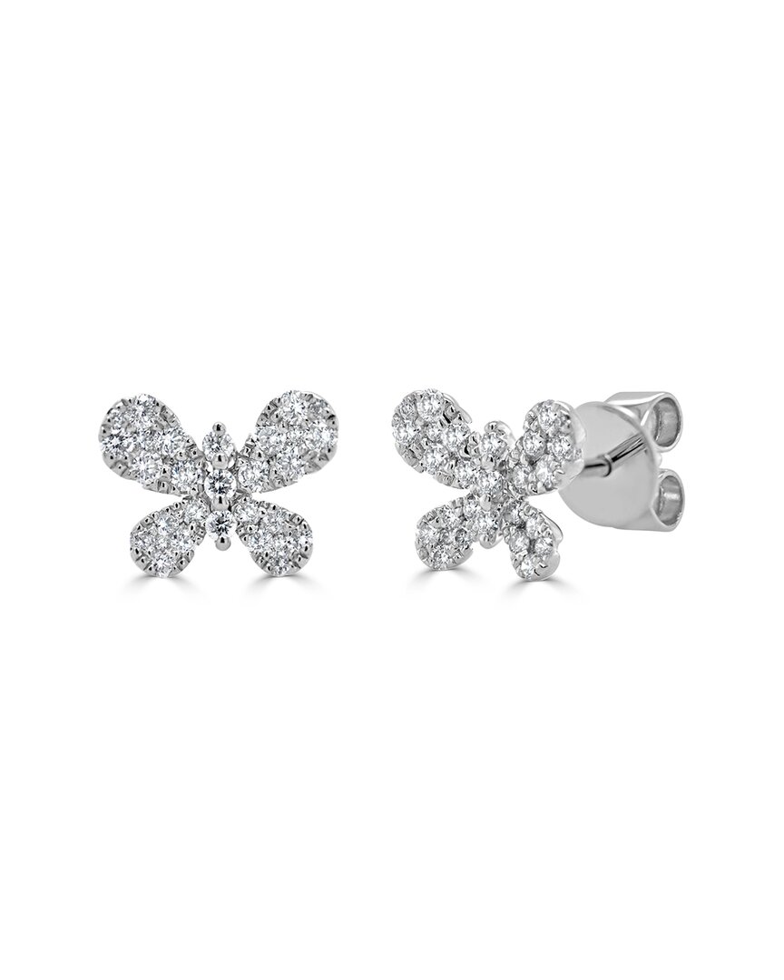 Sabrina Designs 14k 0.46 Ct. Tw. Diamond Butterfly Studs