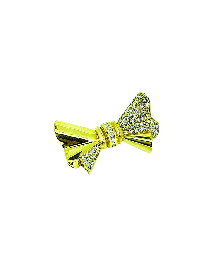 Arthur Marder Fine Jewelry 14k 2.00 Ct. Tw. Diamond Bow Pin