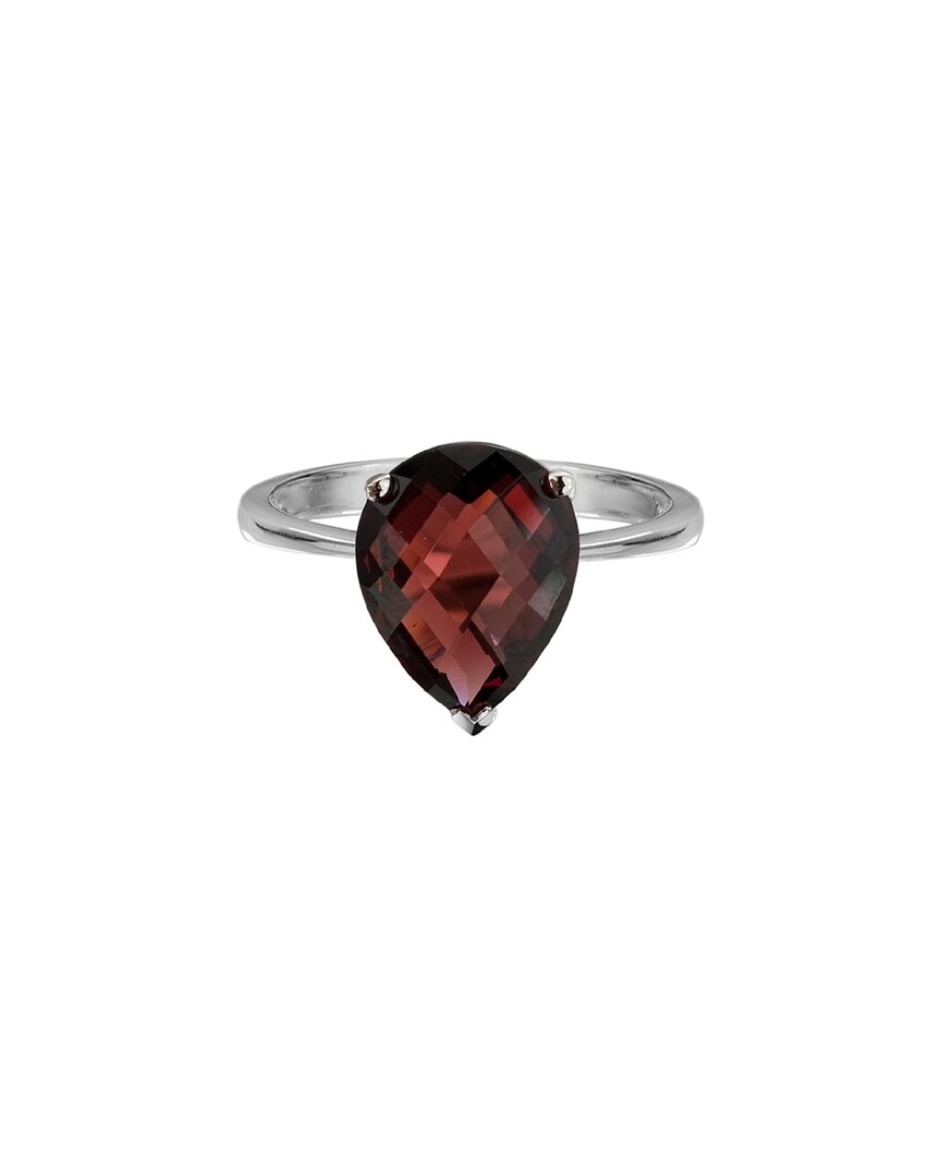 Gemstones Silver 4.30 Ct. Tw. Garnet Half-eternity Ring