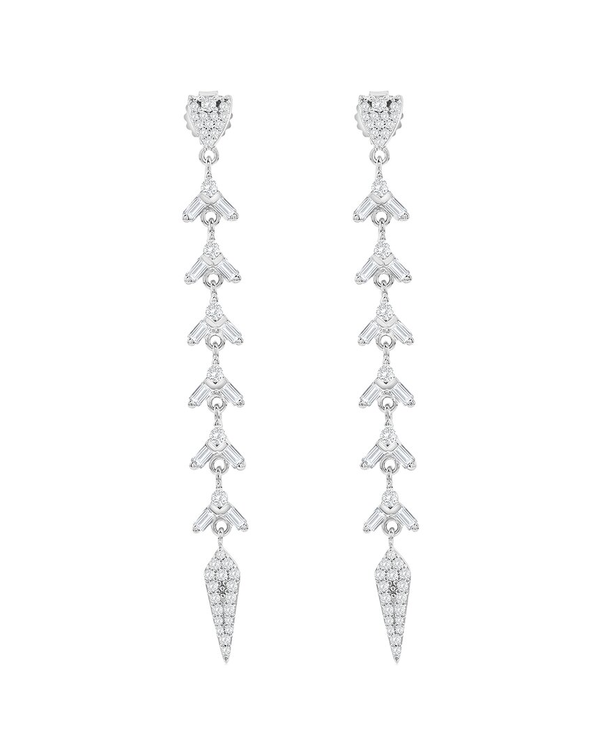 Suzy Levian Cz Jewelry Suzy Levian Silver Cz Dangle Earrings