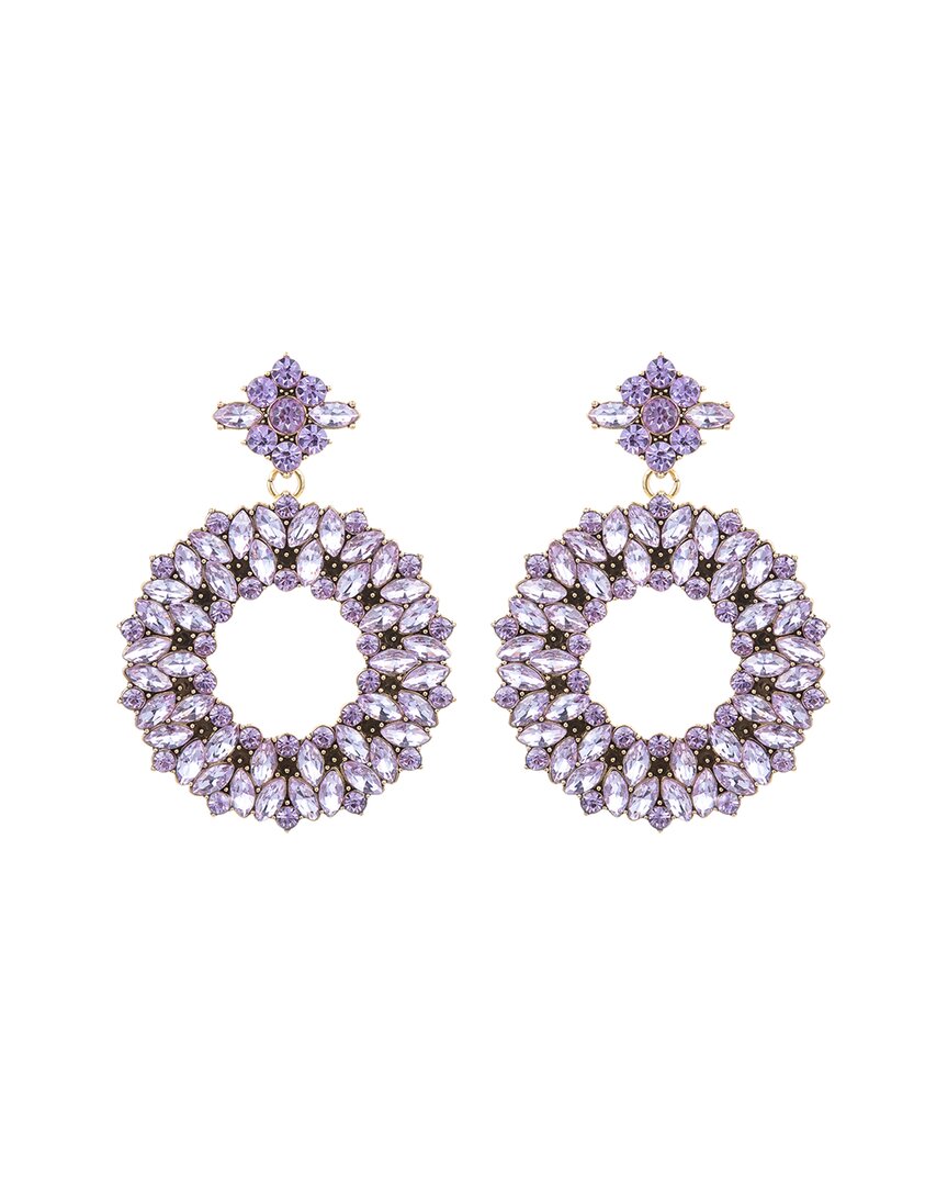 Eye Candy La Crystal Loop Drop Earrings