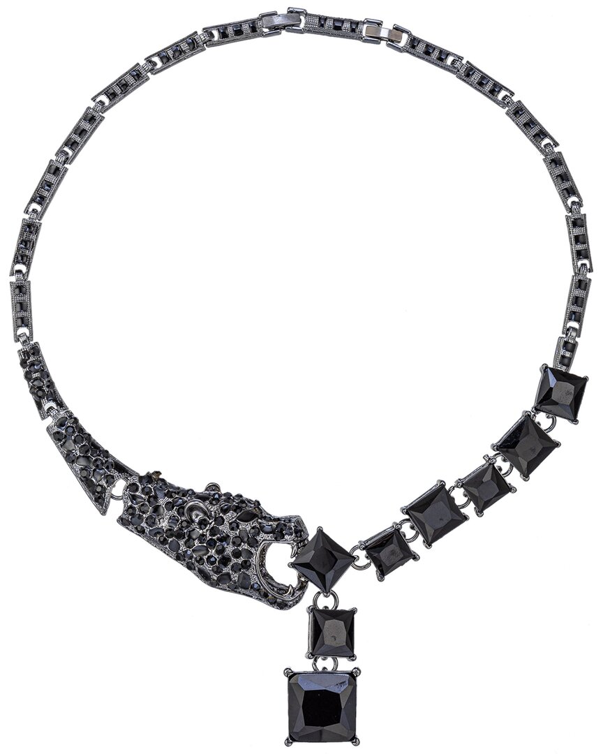 Eye Candy La Crystal Leopard Statement Necklace