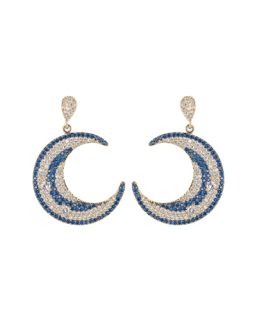 Eye Candy La Cz Moon Dangle Earrings