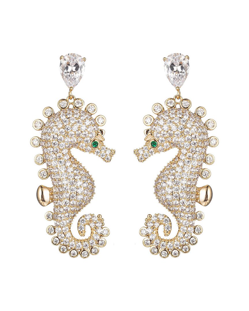 Eye Candy La Cz Seahorse Dangle Earrings