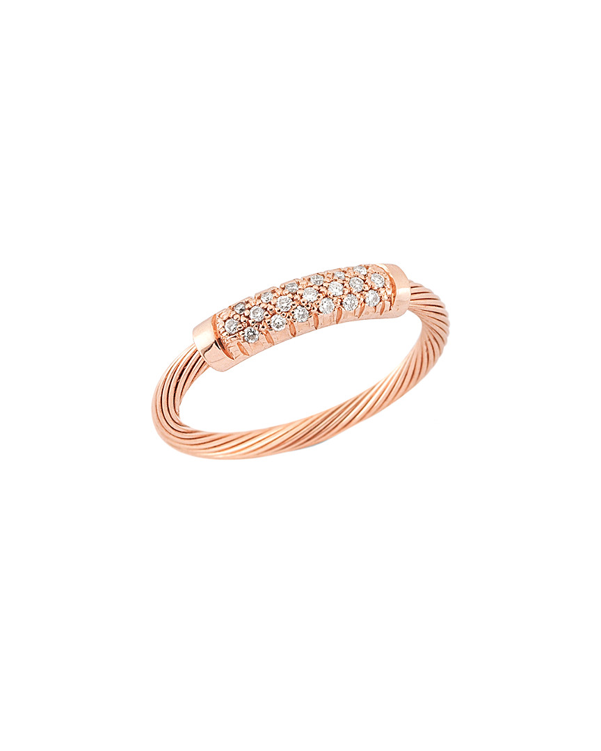 I. Reiss 14k Rose Gold 0.14 Ct. Tw. Diamond Wire Ring