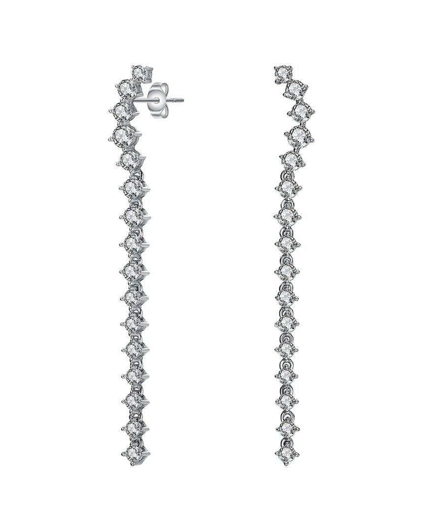 Genevive Silver Cz Earrings