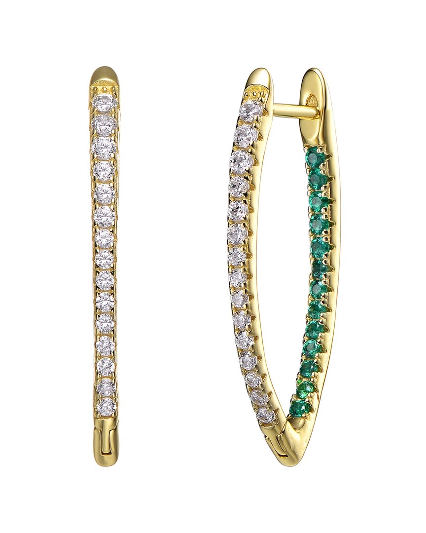 Genevive 14k Over Silver Cz Earrings