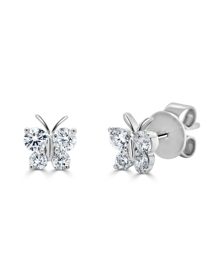 Sabrina Designs 14k 0.53 Ct. Tw. Diamond Butterfly Studs